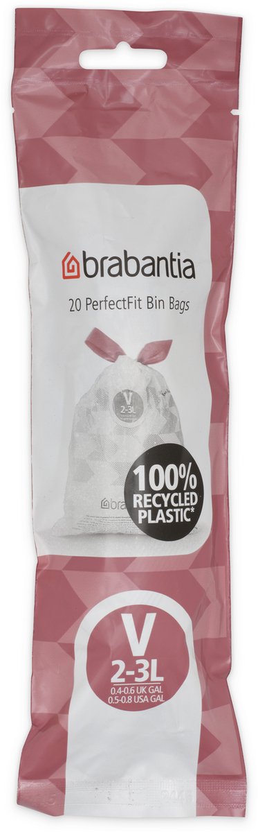 Brabantia maišai šiukšlėms PerfectFit V 2-3 L, 20 vnt.
