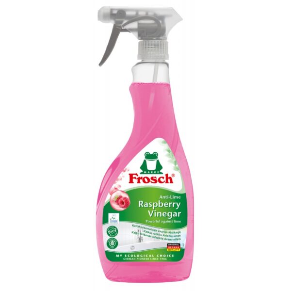 Ekologiškas Frosch kalkių valiklis su aviečių actu 500ml