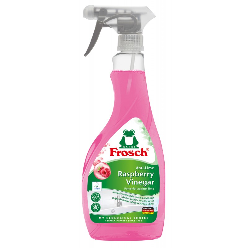 Ekologiškas Frosch kalkių valiklis su aviečių actu 500ml
