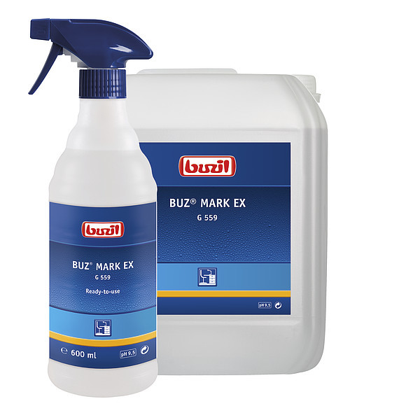 Sunkiai nuvalomų paviršių ir plastiko valiklis Buzil Mark Ex G 559, 600 ml