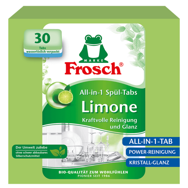 Frosch citrinų kvapo indaplovių tabletės 30 vnt
