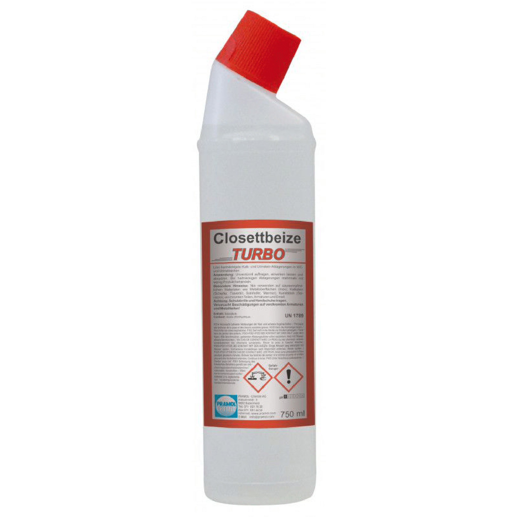 ITIN STIPRUS TUALETŲ IR PISUARŲ VALIKLIS CLOSETTBEIZE TURBO, 750ml PRAMOL CHEMIE
