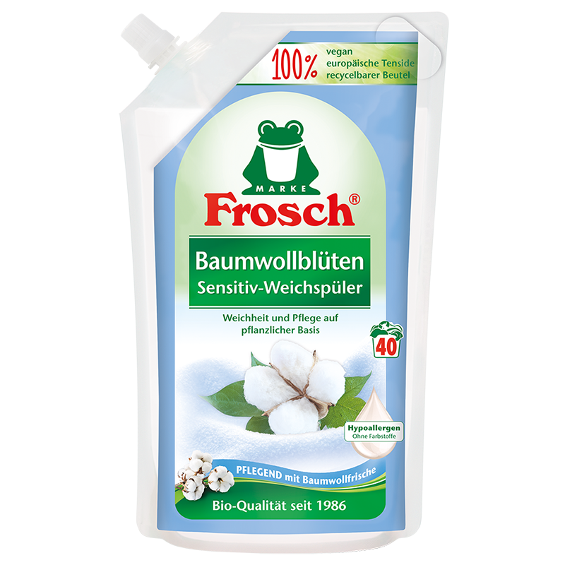 Frosch Skalbinių minkštiklis medvilnės žiedų kvapo 1000ml