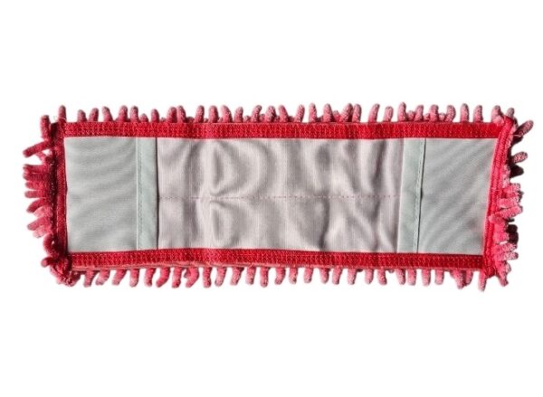 Šluostė grindims su kišenėmis Microfiber, raudona, 40x11CM (TINKA TIK SIAURESNIEMS RĖMAMS 39,5x10,5cm)