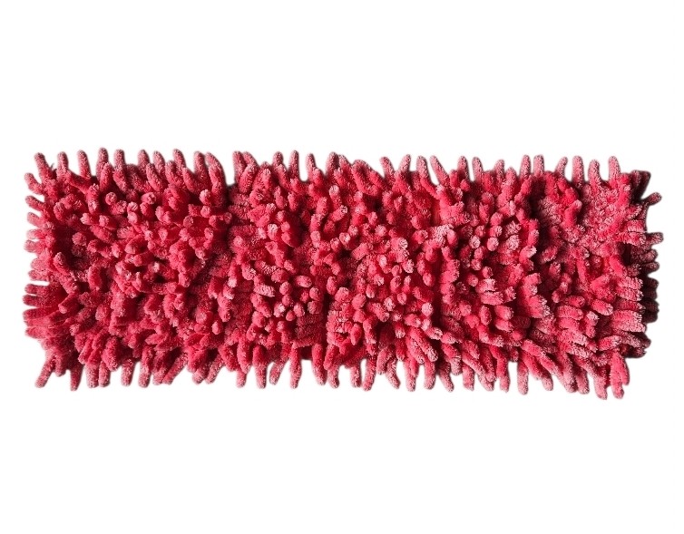 Šluostė grindims su kišenėmis Microfiber, raudona, 40x11CM (TINKA TIK SIAURESNIEMS RĖMAMS 39,5x10,5cm)