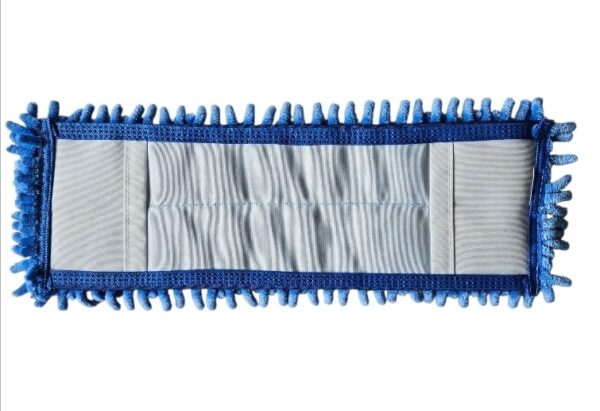 Šluostė grindims su kišenėmis Microfiber, mėlyna, 40x11CM (TINKA TIK SIAURESNIEMS RĖMAMS 39,5x10,5cm)