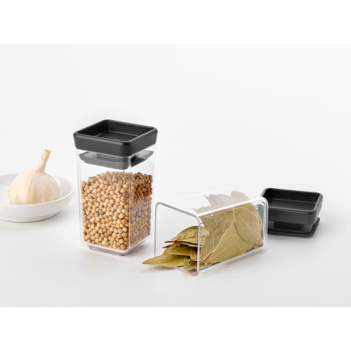 Indai biriems produktams Brabantia TASTY+, 2 vnt. 150 ml Dark Grey Lid