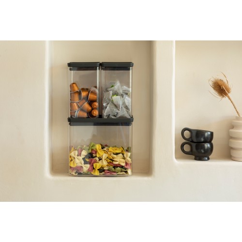 Indai biriems produktams Brabantia TASTY+, tamsiai pilkos sp., 3 vnt., 2x1,6L + 1x3,5L