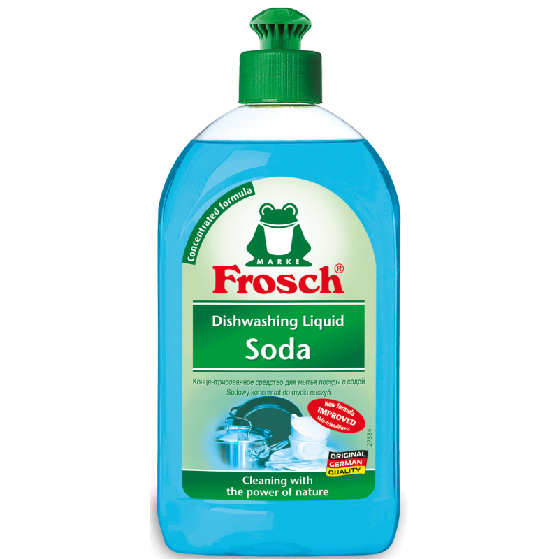 Ekologiška Frosch indų plovimo priemonė su soda