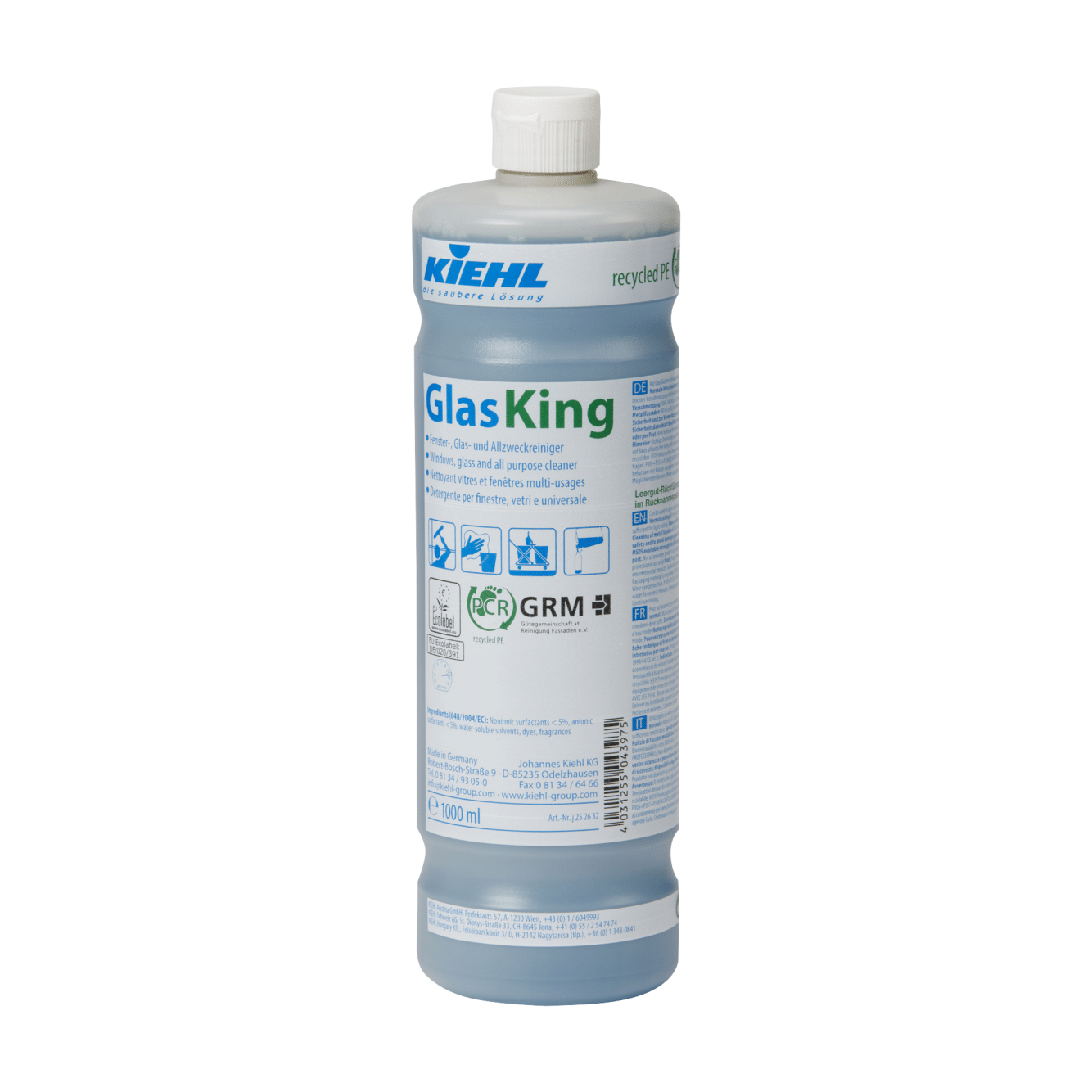 Ekologiškas langų, stiklo ir kitų paviršių valiklis GLASKING, 1L