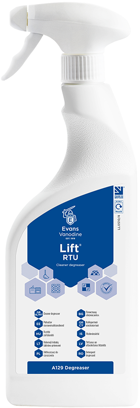 EVANS dezinfekcijos ir riebalų šalinimo priemonė Lift RTU, 750ML