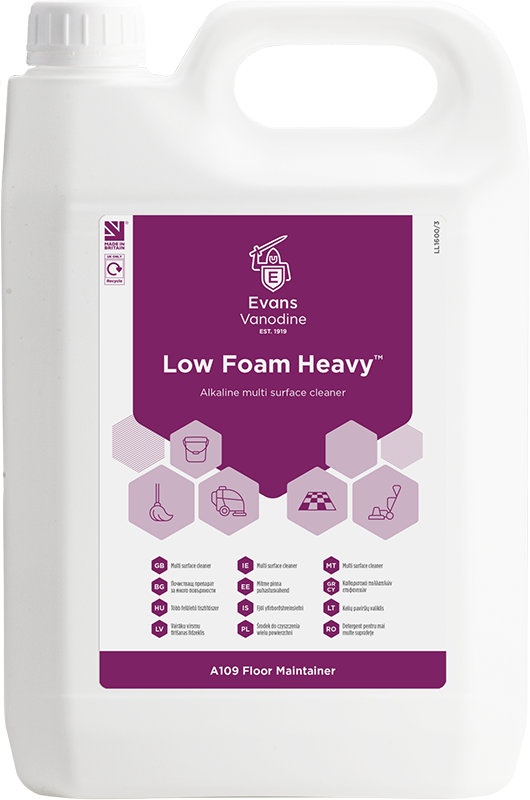 EVANS šarminė paviršiaus valymo priemonė Low Foam Heavy, 5L