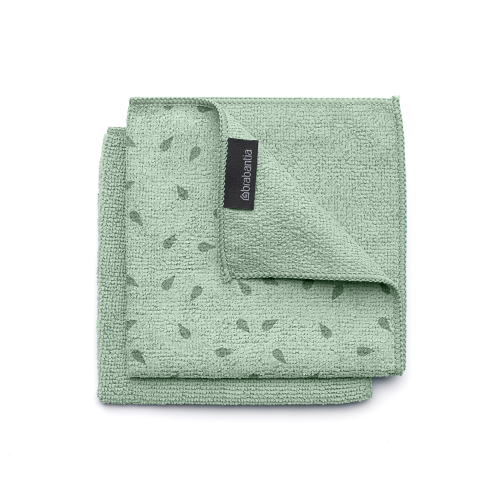 Šviesiai žalsvų mikropluošto šluosčių indams valyti rinkinys Brabantia 30 x 30 cm, 2 vnt. Jade Green