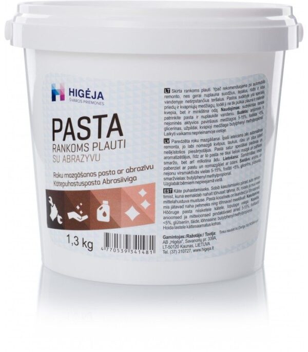 Pasta rankoms plauti su abrazyvu, 1,3 kg HIGĖJA