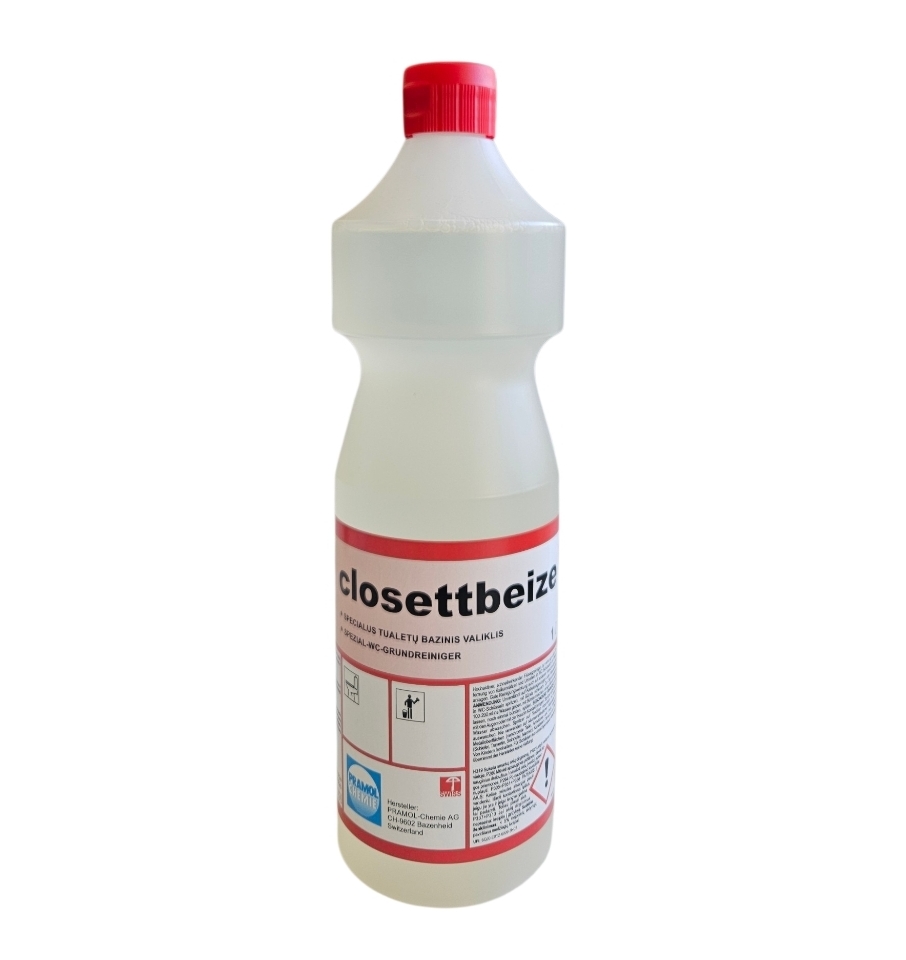 Tualetų ir pisuarų valiklis CLOSETTBEIZE, 1L PRAMOL CHEMIE