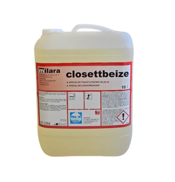 Tualetų ir pisuarų valiklis CLOSETTBEIZE, 10L PRAMOL CHEMIE