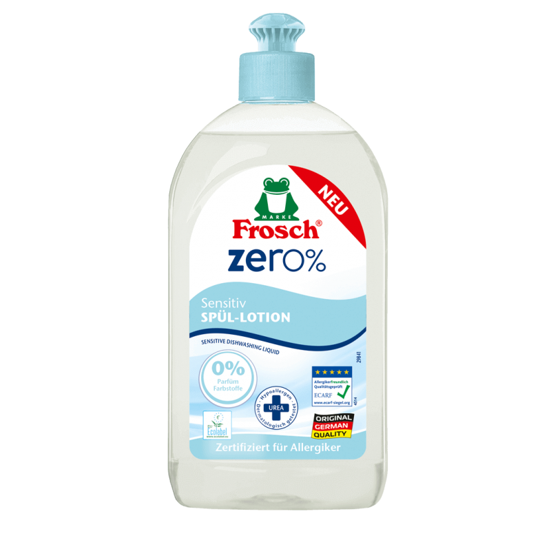 Ekologiškas Frosch Zero% odos nedirginantis indų ploviklis 500 ml